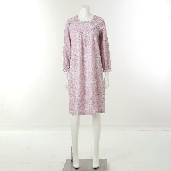 プレミアムコットン100番手花柄ガウンワンピースVGNA208