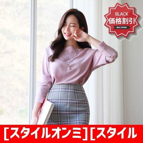 [スタイルオンミ][スタイルオンミ]ボトゥネクルーズフィット百T切開ブラウス ソリッドシャツ/ブラウス/ 韓国ファッション