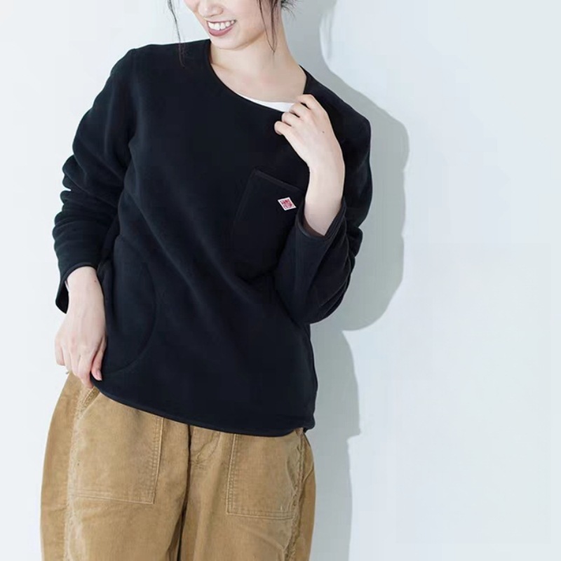 【早割SALE！】ダントン プルオーバースウェットレディースファッション スウェット無地春夏秋ポケット付きクルーネックトレーナースウェット