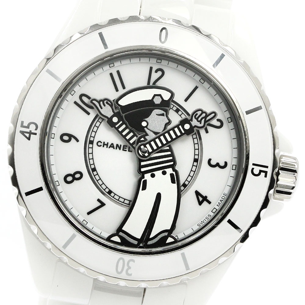シャネル CHANEL H7481 マドモアゼル J12 ラ・パウザ 38MM 自動巻き メンズ 極美品 箱・保証書付き_790262【中古】