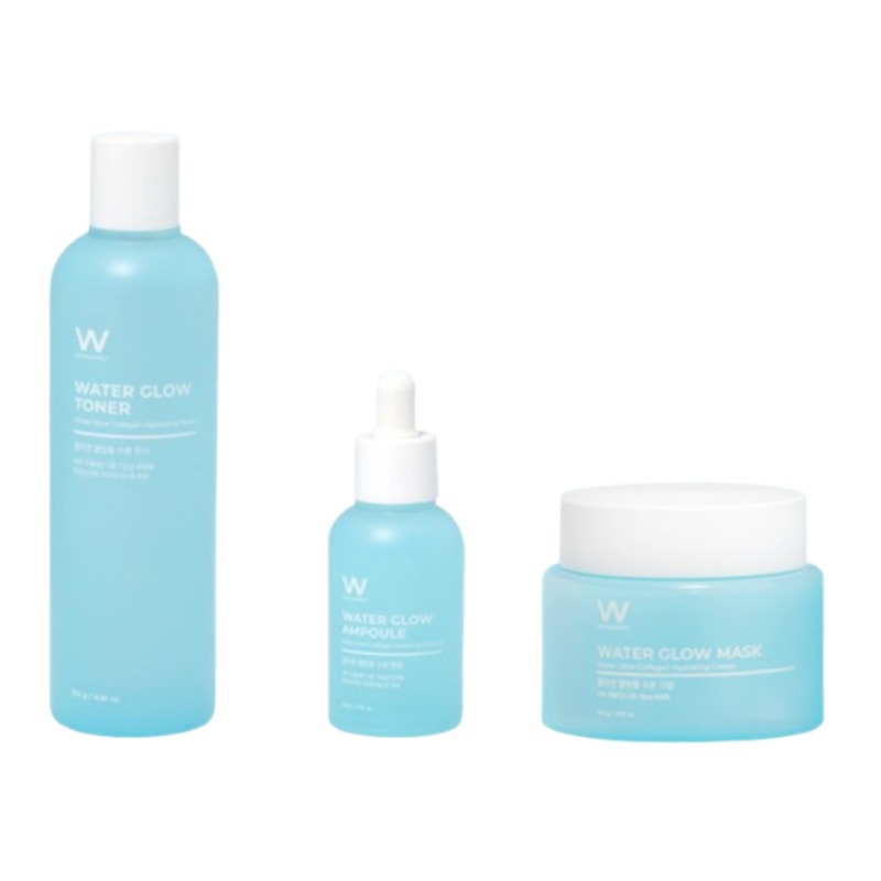 ウォーターグロウマスク コラーゲン 水滴 水分[トナー+アンプル+クリーム] 3点セット