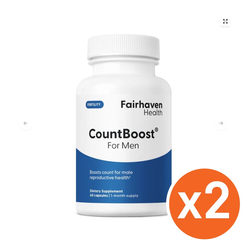 2個セットFairhaven Health CountBoost For Men 妊娠準備栄養剤 5,628円