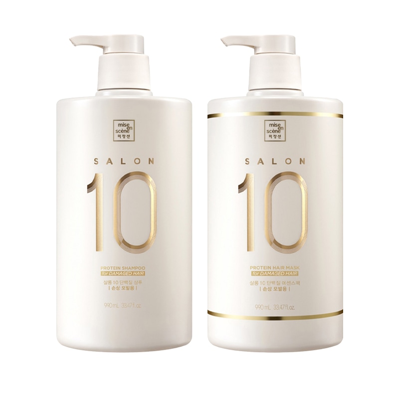 サロン10 シャンプー 990ml + ヘアパック 990ml (ダメージヘア用)