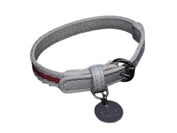 ブレスレット チャリティー ブレス LOVES YOU レザー×キャンバス 282572 ホワイト レッド バングル アクセサリー ブランド 小物 記念日プレゼント 誕生日【本物保証】
