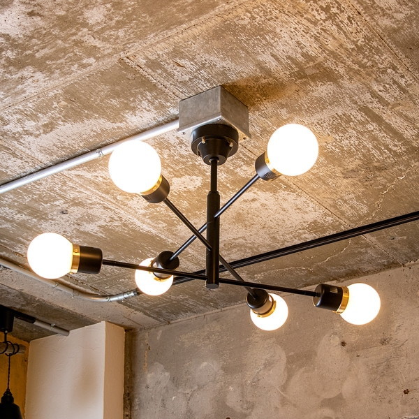 gram8 TC-1014R-BK 【リモコンセット】デボンリモート 6灯シーリングライト ブラック