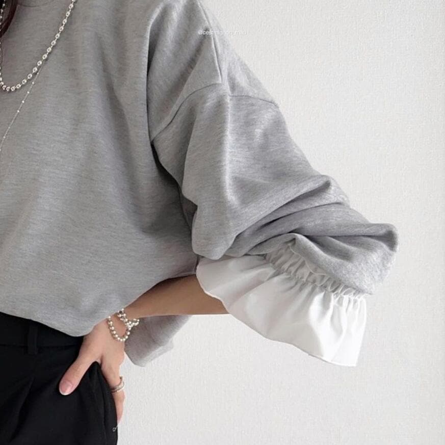 韓国ファッション スウェット 長袖 Tシャツ トップス 高級感 ゆったり 通勤 レディース 着痩せ Tシャツ