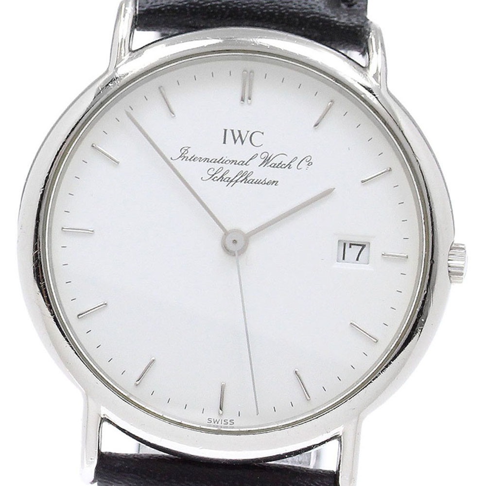 IWC SCHAFFHAUSEN IW333106 ポートフィノ デイト クォーツ メンズ _943093【中古】