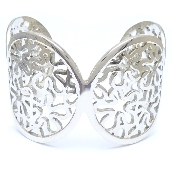 バングル レースモチーフ シルバーメッキ/291770【中古】