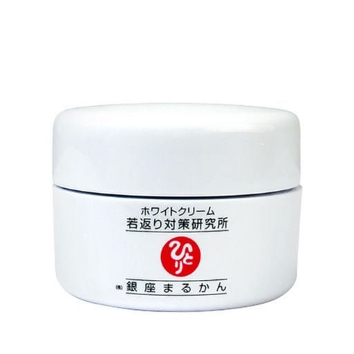 銀座まるかん ホワイトクリーム 25G 斎藤一人 フェイスクリーム ヒアルロン酸配合 天然植物エキス 肌にやさしい メイク効果 保湿 美肌 下地 乾燥 潤い