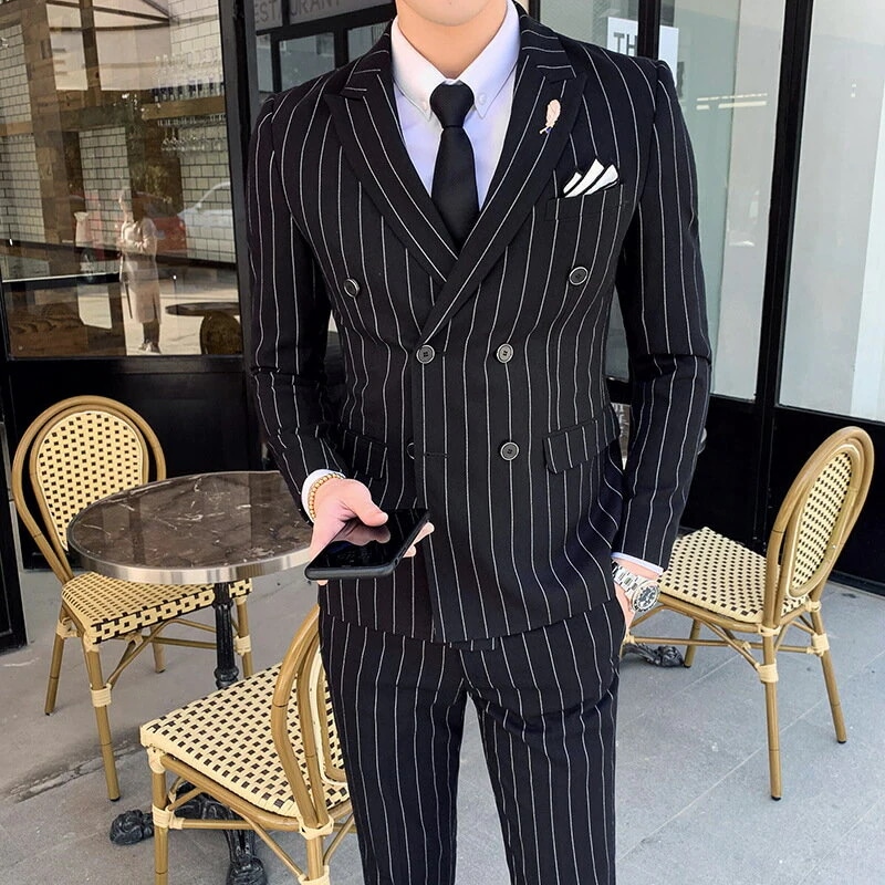 数量限定入学式スリーピーススーツセットアップメIンズスーツスリーピーススーツスリムスーツビジネス紳士服１つボタン2つボタンストライプシングルダブル3ピーススーツ3点セット結婚式通勤就職入社式宴会大きい
