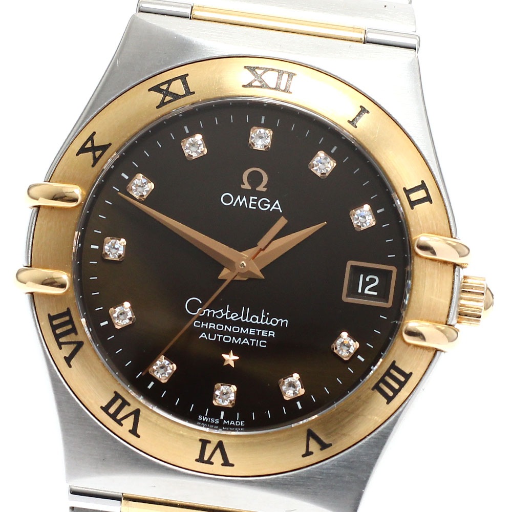 オメガ OMEGA 1301.60 コンステレーション 11Pダイヤ 自動巻き メンズ 良品 保証書付き_723228【中古】