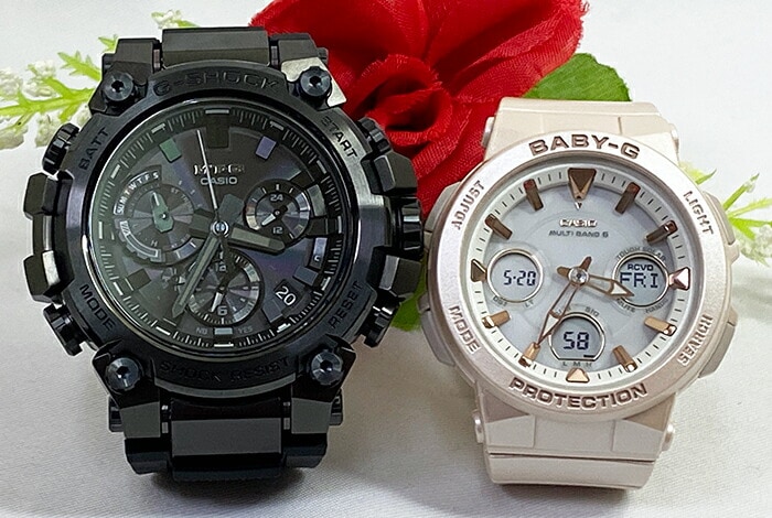 恋人たちのGショックペア G-SHOCK BABY-G ペアウォッチ ペア腕時計 カシオ 2本セット gショック 電波ソーラー MTG-B3000B-1AJF BGA-2510-4AJF ラッピング