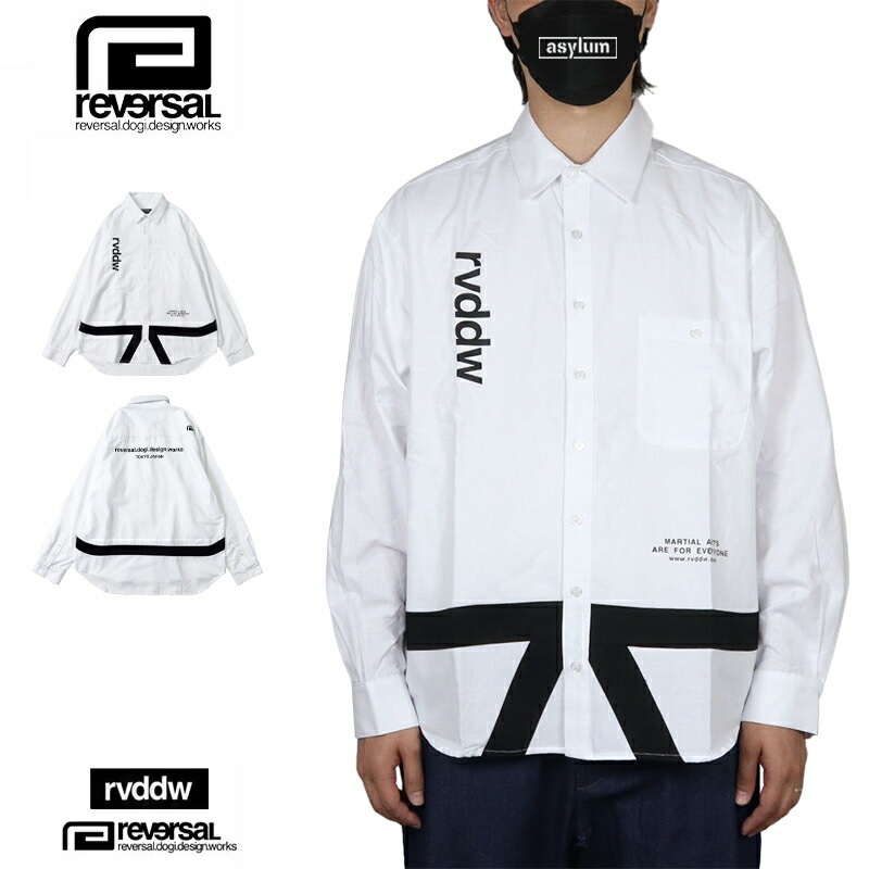 リバーサル 長袖シャツ reversal rvddw トップス メンズ レディース ブランド 大きいサイズ 白 格闘技 おしゃれ