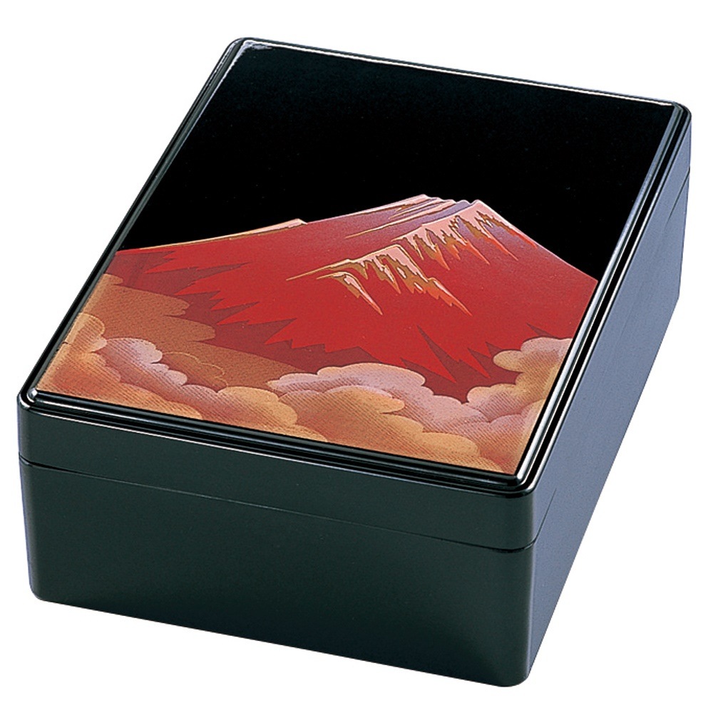 最新入荷 紀州塗り　尺１寸　合口文庫　赤富士　33cm（A4判） 筆記具