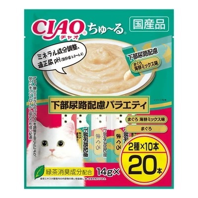 【8個セット】いなばペットフード CIAOちゅ～る下部尿路配慮バラエティ14g×20本 6,589円