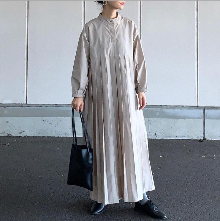 新作 春のワンピース 2024春秋 レトロ ワンピース シャツ ワンピース ゆったり 着痩せ ロングワンピース 大きいサイズワンピース