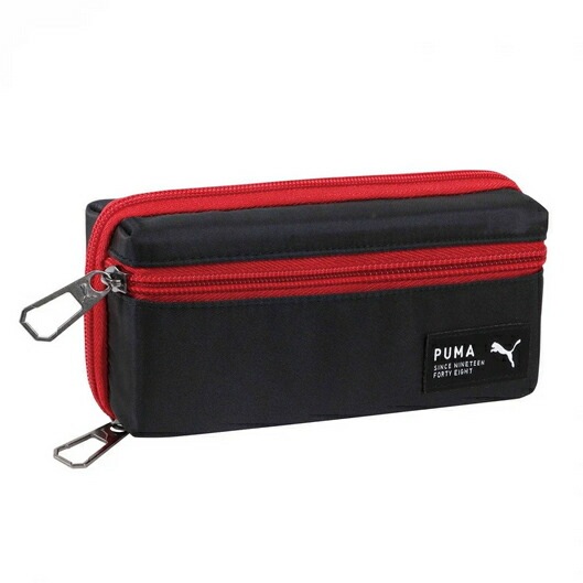 （まとめ買い）PUMA（プーマ） プリザーブホルダーペンケース ブラック PM505BK [x3]