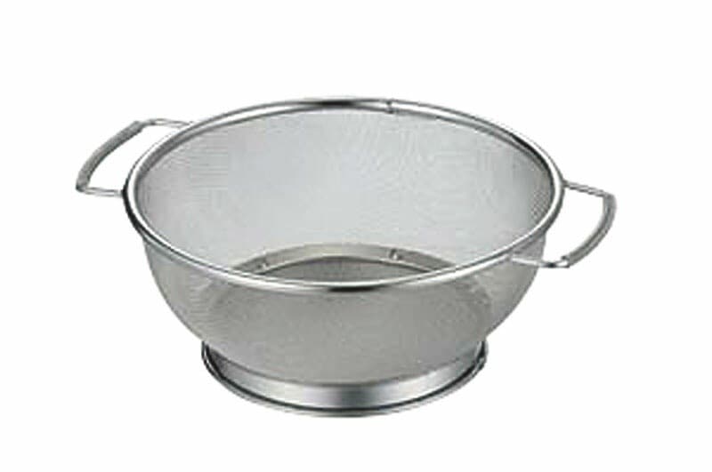 （まとめ買い）18-8ざる B型 手付（バネ付） 24cm [x3]