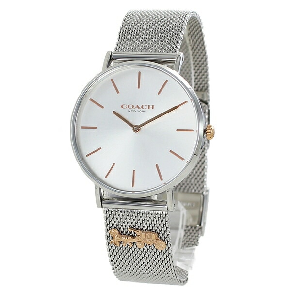 コーチ 時計 レディース ボーイズサイズ 腕時計 手表 PERRY ペリー ローズゴールド×シルバー メッシュ ステンレス 14503336 誕生日プレゼント ポイント消化