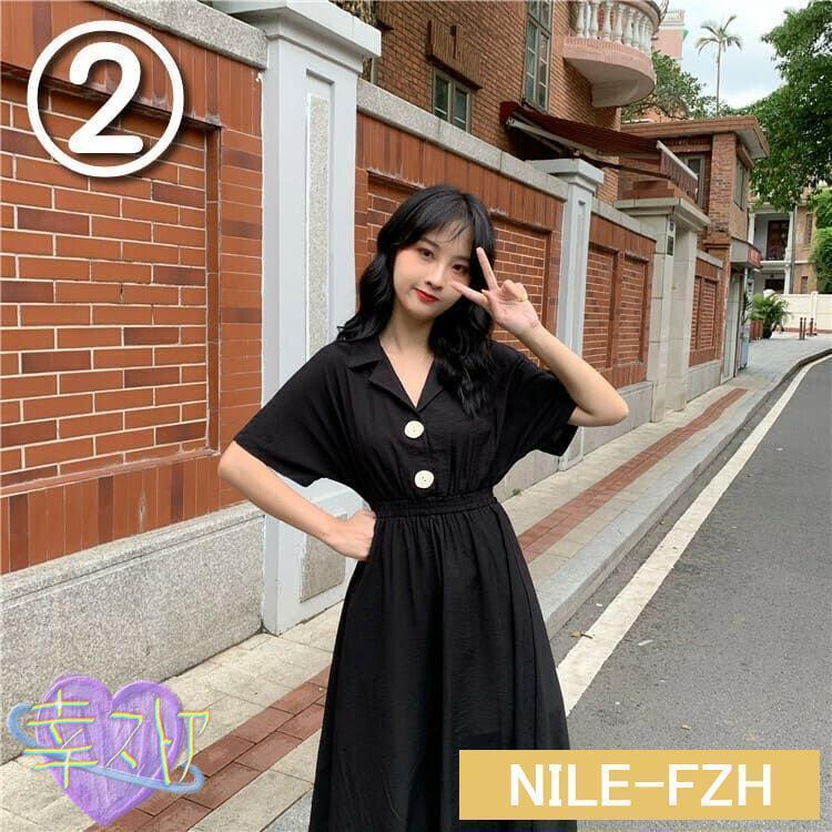 冷感ワンピース レディース 半袖 高校生 中学生 ファッション 10代 20代 シャツワンピース ミモレ丈 韓国 ファッション オルチャン 春 夏 秋 5212