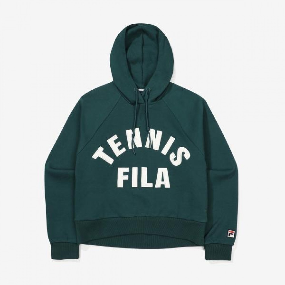 FILA レタリング コットン混合 フーディ