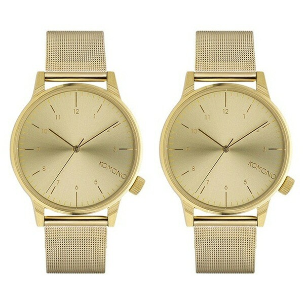 KOMONO コモノ 時計 メンズ レディース ユニセックス ペアウォッチ シェア WINSTON ROYALE 42mm ゴールド メッシュ ステンレス KOM-W2351KOM-W2351 誕生日
