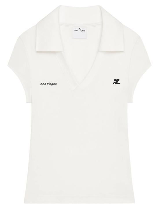 COURREGES Women Polo Shirts 126JPO057 JS0195B166 WHITE