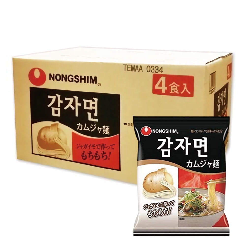 『農心』ジャガイモ麺 100g【1BOX-48個】　カムジャ麺　　ジャガイモラーメン カムジャメン　韓国食品 韓国食材/韓国料理/韓国お土産/韓国ラーメン/乾麺/インスタントラーメン/辛いラーメン/