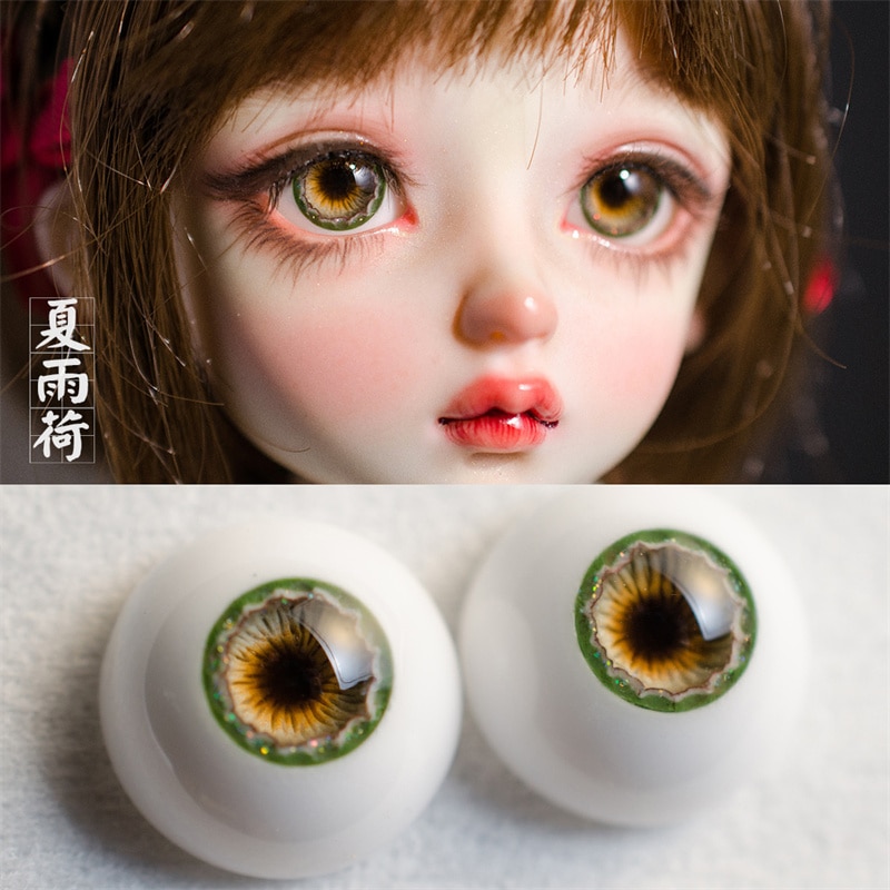 BJD ドール アイ 『夏の蓮』 石膏アイ 三白眼 10mm/12mm/14mm/16mm/18mm/20mm/22mm/24mm SD/MSD/幼SD球体関節人形用アイ