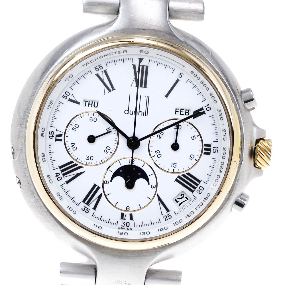 ダンヒル Dunhill ミレニアム トリプルカレンダー ムーンフェイズ エルプリメロ cal.410 自動巻き メンズ _819502【中古】 279,300円