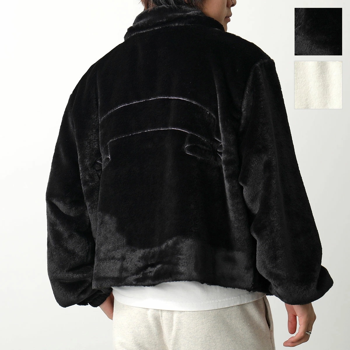 ASKYURSELF アスクユアセルフ ジャケット BANNED MINK FLEECE JACKET メンズ フェイクファー 長袖 ブルゾン スタンドカラー カラー2色