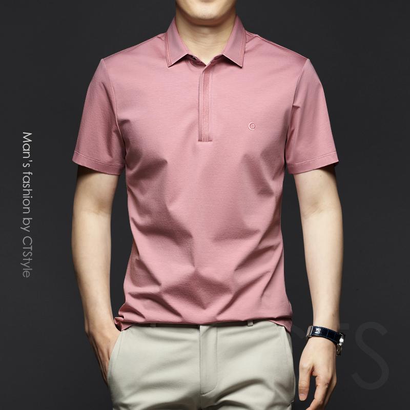 ポロシャツ ゴルフ メンズ 夏 シルケット コットン Tシャツ 半袖 綿 冷感 Tシャツ 紳士服 ビジネスカジュアル シルクコットン アイスティシャツ ひんやり スリムフィット 5,731円