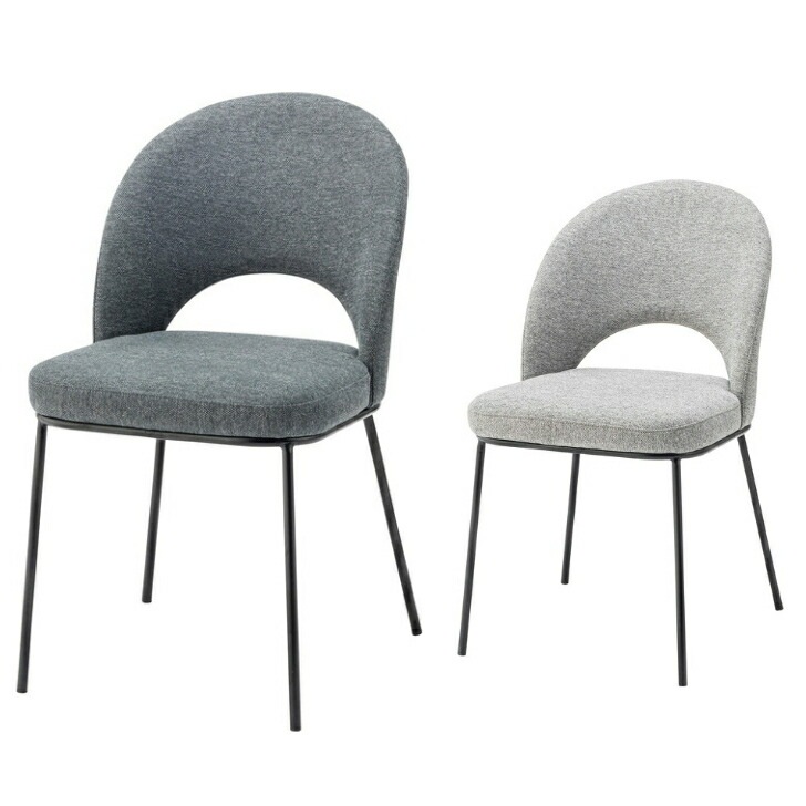 チェア ダイニングチェア 椅子 背もたれ有り シンプル ダークグレー ライトグレ MYS-504