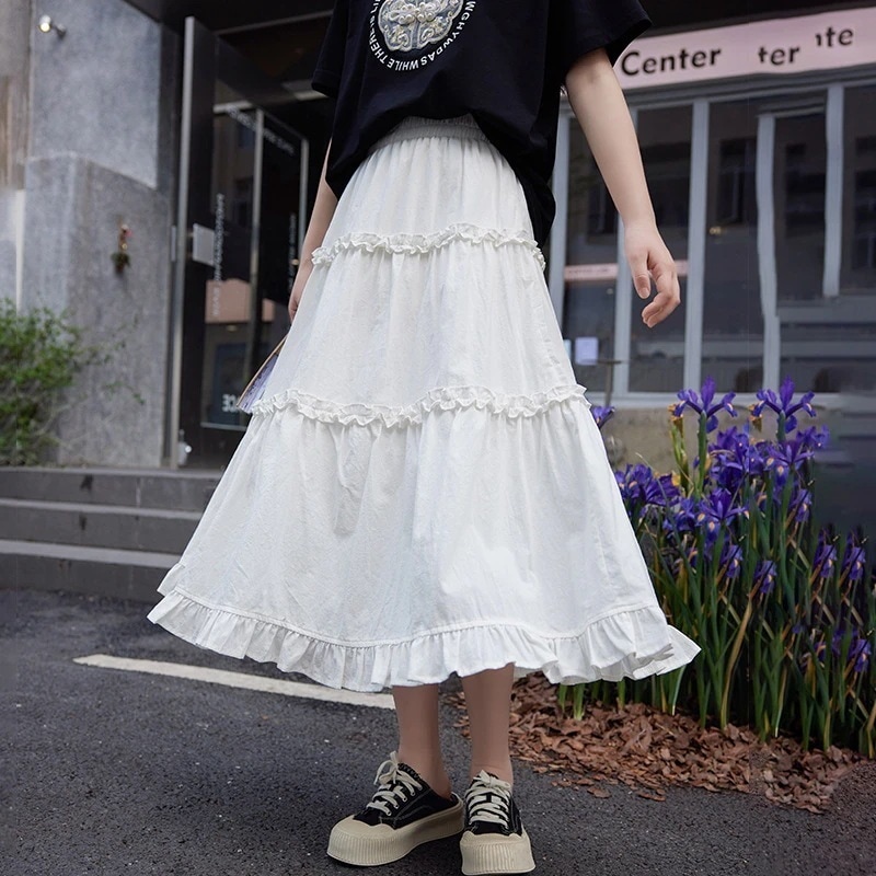 24513 スカート女性用 2024 ビッグ子供カレッジスタイルプリンセススカート学生スカート