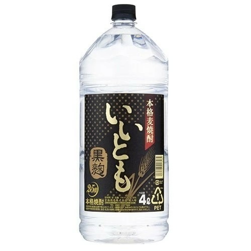 【送料無料】雲海酒造 麦焼酎 いいとも 黒麹 ペット 25度 4000ml 4L4本/1ケース【北海道沖縄県東北四国九州地方は必ず送料が掛かります】