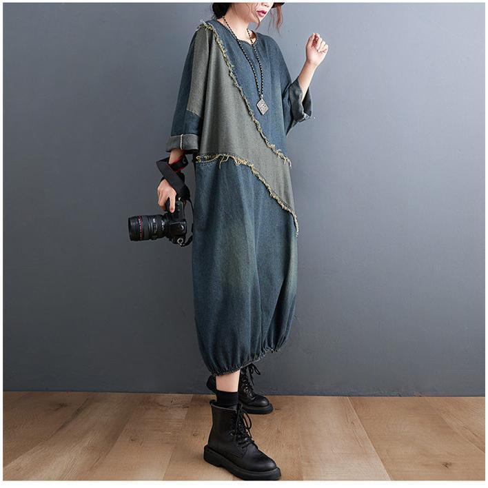 ワンピース デニムワンピース デニム ロングワンピース レディース 長袖 ロング丈 マキシ丈 レディース 夏 きれいめ ワンピース