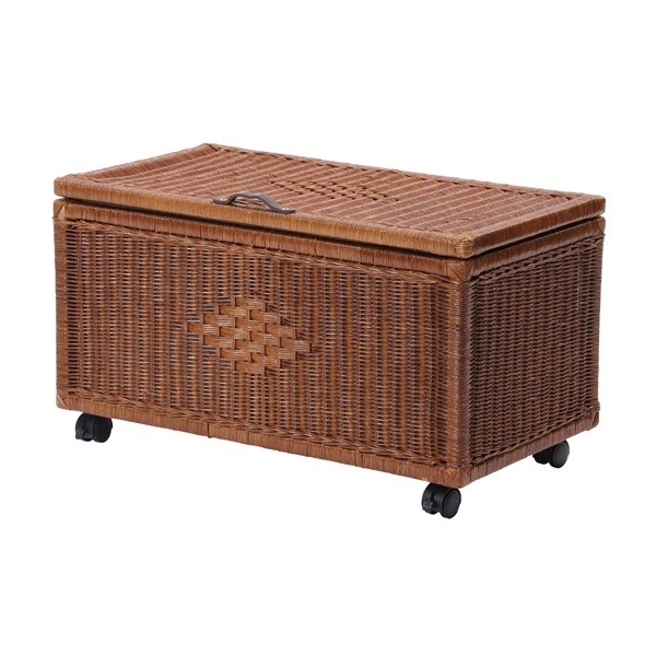 GK513LHR ブラウン [ラタン キャスター付き 収納ボックス] メーカー直送 20,502円