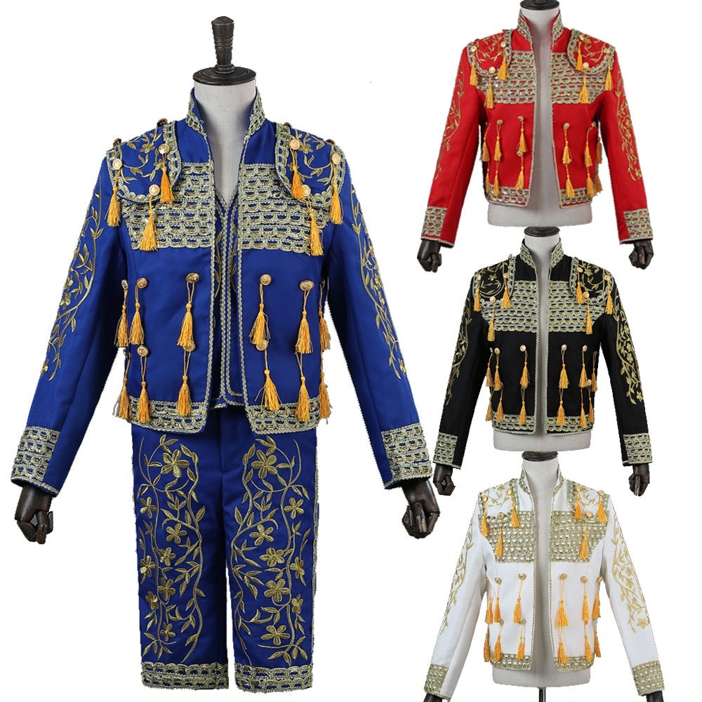 4色　メンズ　スーツ　スーツセット　上下セット　タキシード　メンズ タキシード パンツ　半ズボン　ベスト　演出服 華麗な王族服 王子様 ヨーロッパ風 復古風 コスプレ衣装　宮廷服　コスチューム　貴族服