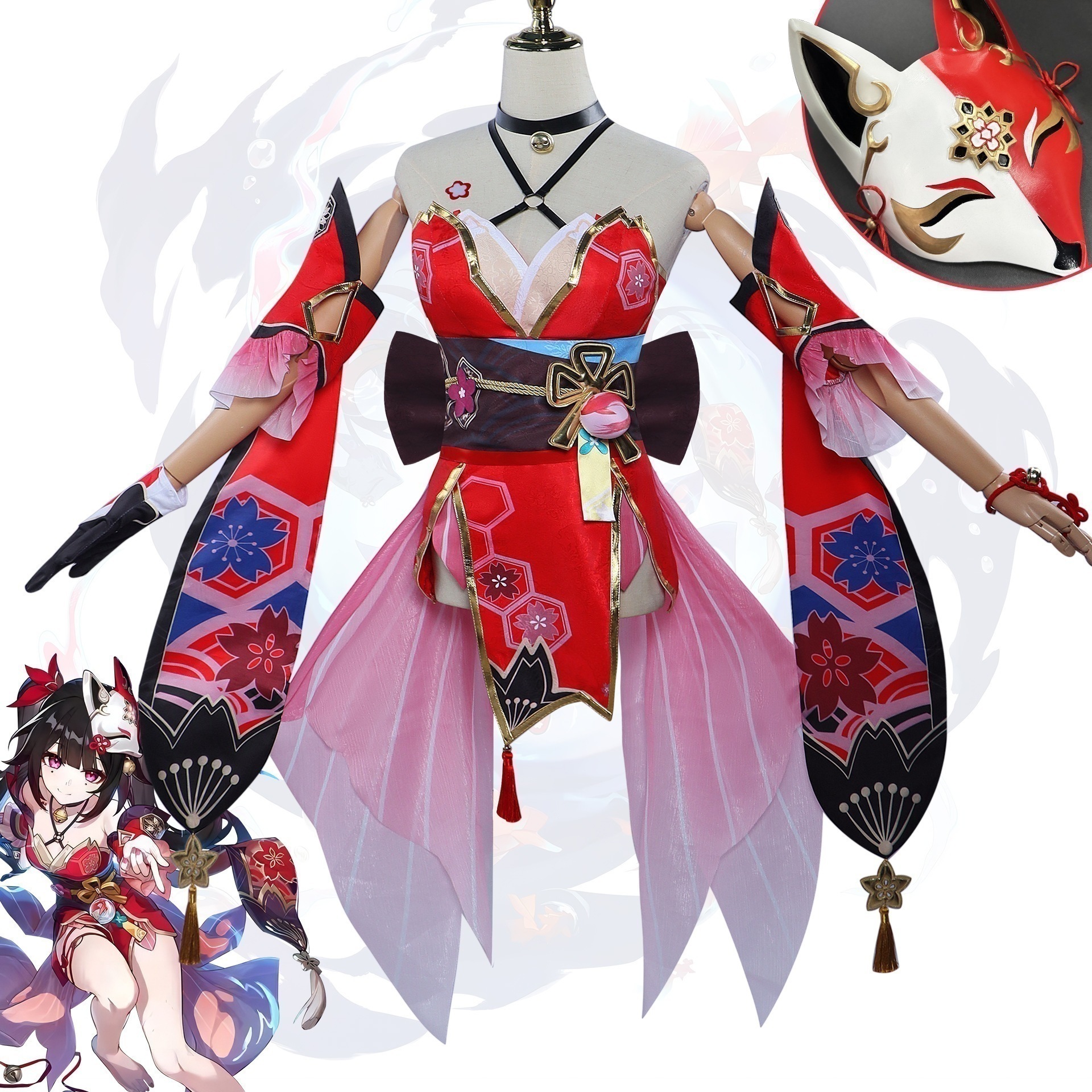 崩壊星穹鉄道花火cos服仮面愚者花火二次元アニメ