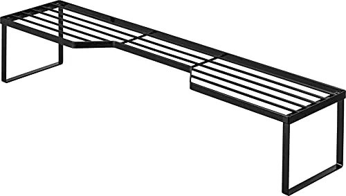 山崎実業(Yamazaki) 排気口カバー上 コンロ奥ラック ７５ｃｍコンロ用 ブラック 約W82.5XD18XH15cm タワー 高さがある 鍋置き フライパン置き 5267