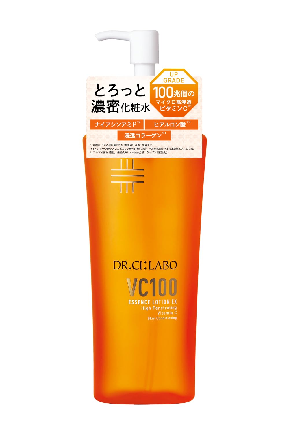 ドクターシーラボ (DR.CI:LABO) New VC100 エッセンスローションEX V (285mL / 1本 / 約2~3ヶ月分) ビタミンC 化粧水 (透明感/毛穴/キメ) ポンプタイプ