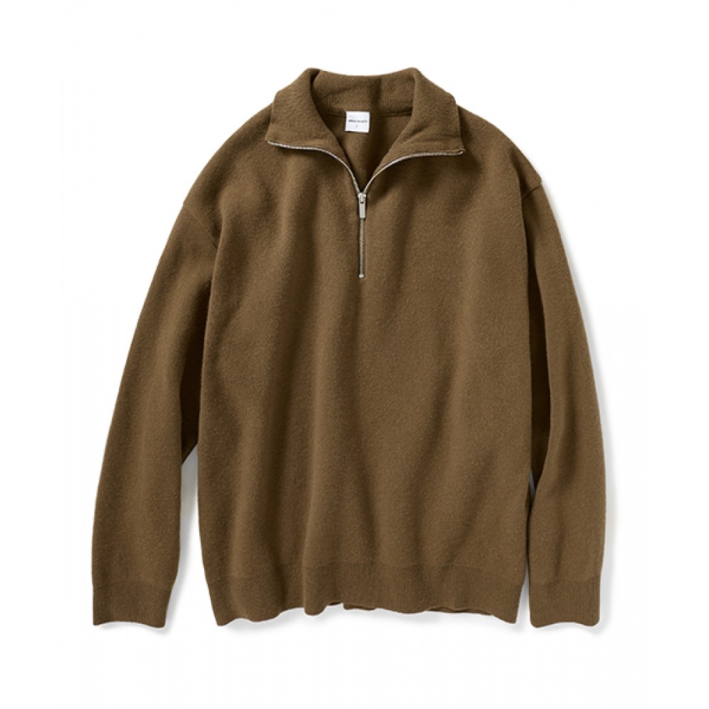 MINIMALPROJECT ラムスウールハーフ集業ニット MNT106 [BROWN]