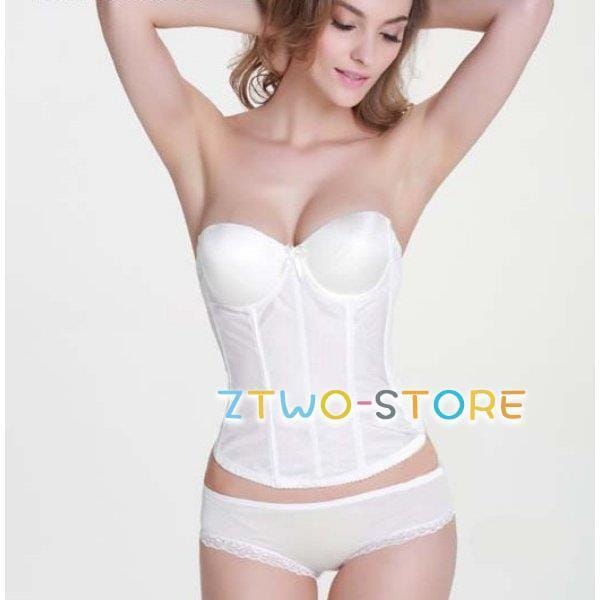 ブライダルインナー ビスチェ ウェディングドレス ドレス インナー 結婚式 ブライダル下着 補正下着 背中あき 背中見せ シンプル 白 無地