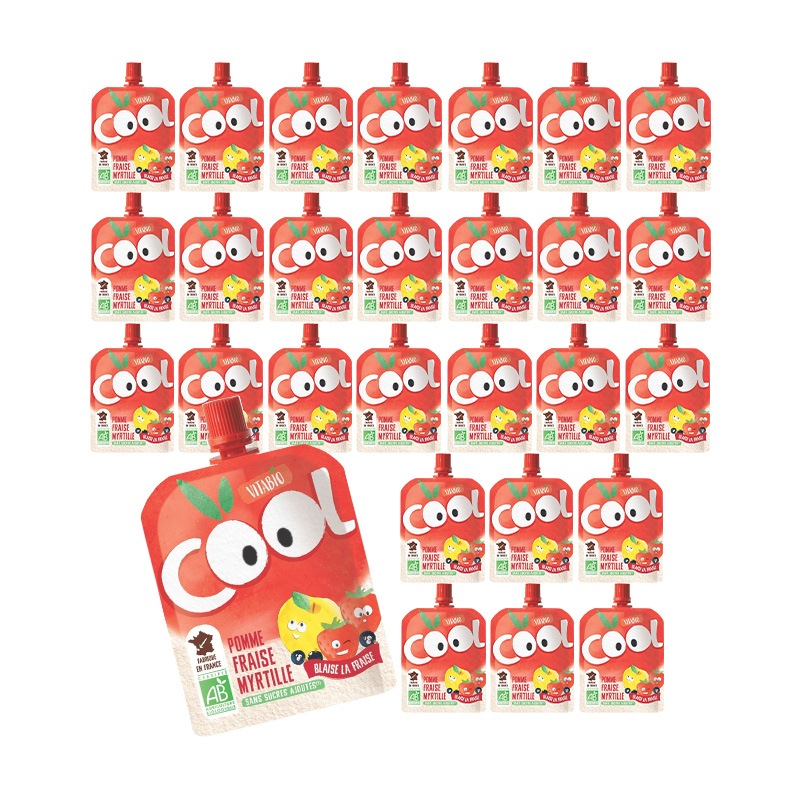 クールフルーツ アップル・ストロベリー・ブルーベリー 90g 28個セット オーガニック フルーツ ダイエット スムージー クールフルーツ 有機野菜