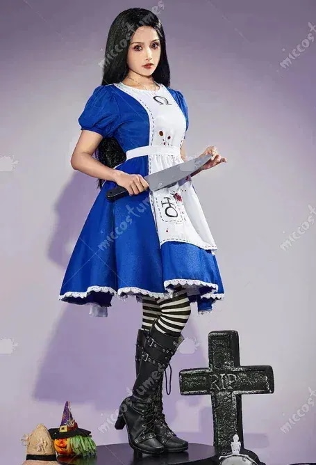 女性のためのミソンコスプレコスムハロウィーンのドレスセットBule maid 5,637円