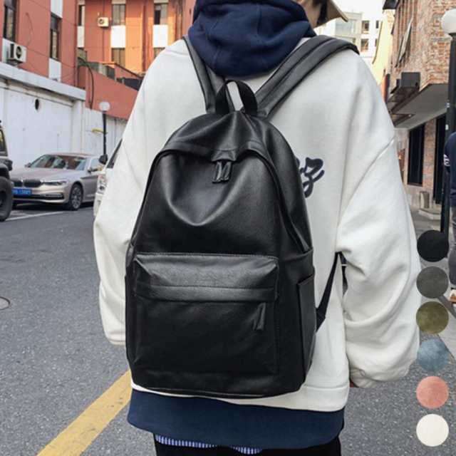 PUレザー リュックサック大容量男女兼用 4,541円