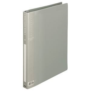 （まとめ） TANOSEE リングクリヤーブック（クリアブック） A4タテ 30穴 10ポケット付属 背幅25mm グレー 1冊 10セット 7,890円