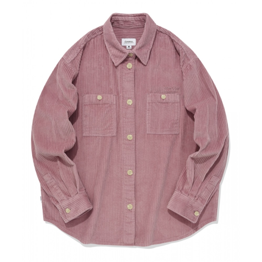 COVERNAT 女性女性用コーデュロイシャツラベンダー