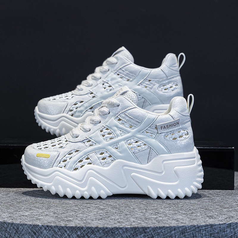 2025年夏 学生 ランニング スポーツ 厚底 カジュアル ストリート シューティング フォレストガンプ シューズ 韓国風 新スタイル ダディシューズ レディースシューズ