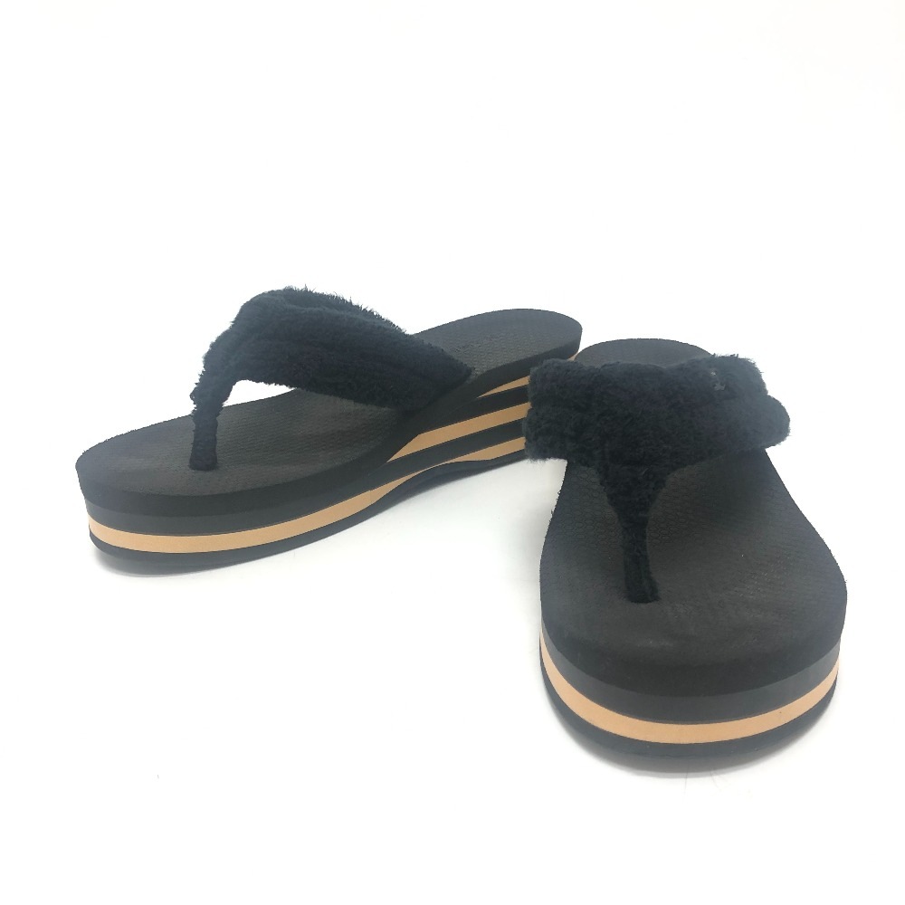 サンダル G46202 ココマーク ボーダー ビーチ サンダル 靴 ラバー ブラック